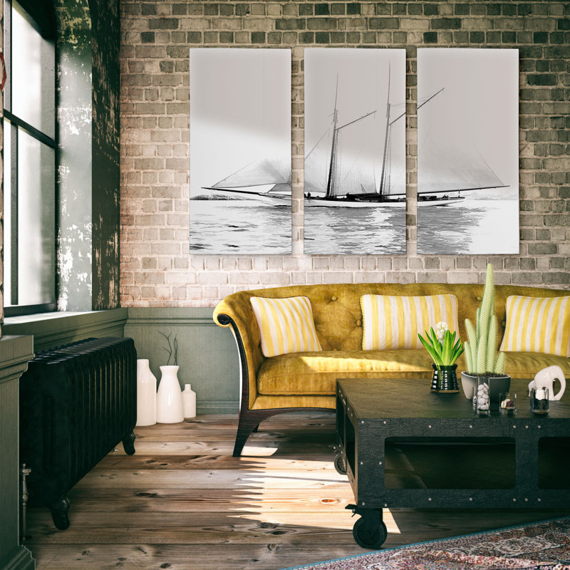 A Premium «Sailing Yacht I», photographie de plusieurs pièces sur toile, H 32 po x l 48 po x P 1,5 po