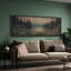 «Full Moon Night Serene Landscape», impression sur toile encadrée-111696495-108345615