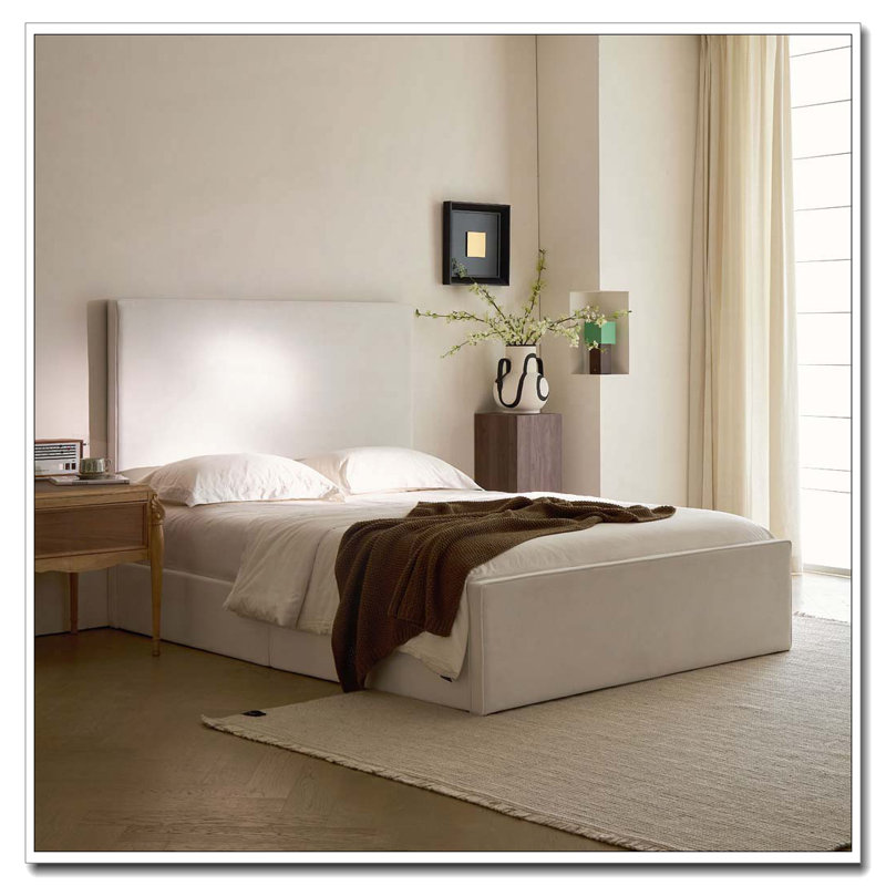 Lit tapissier Tall, Blanc, Grand lit