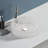 14'' Bathroom Round Crystal Glass Sink Without Faucet, Transparent-119920308