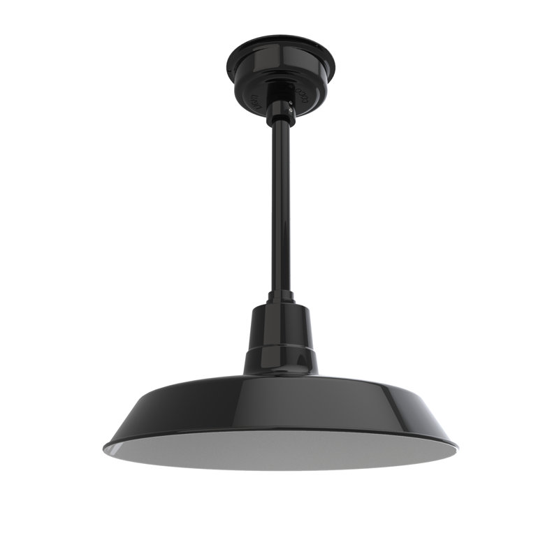 Haleigh 1 - Light LED Single Pendant, Black, 48" H x 18" W x 18" D
