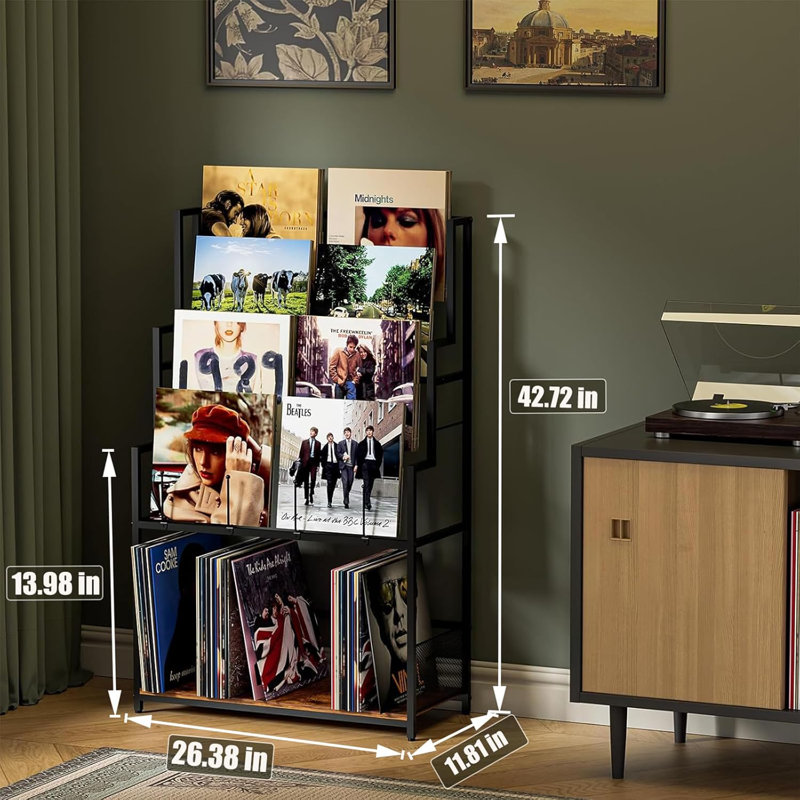 5-Tier Vinyl Record Storage Stand Holder