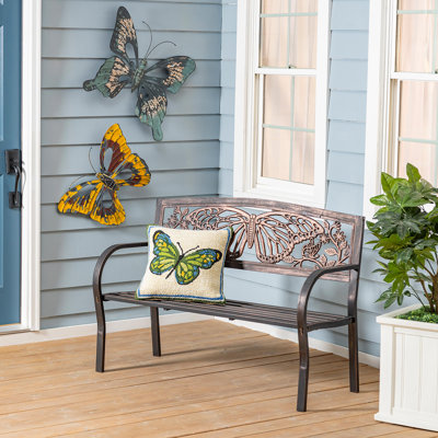 Maor Butterfly Metal Garden Bench