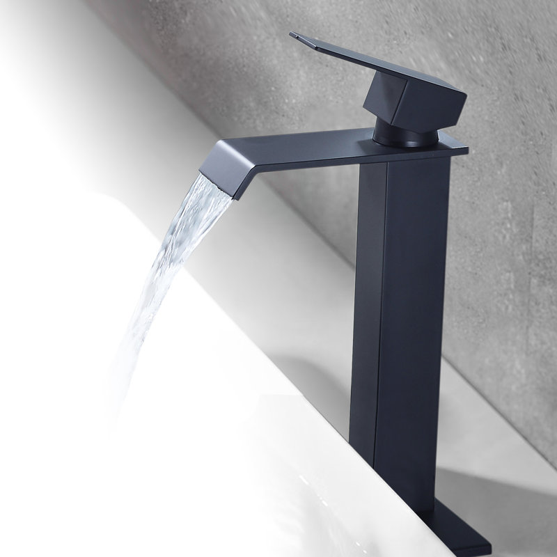 Robinet de salle de bain à un trou, Noir mat