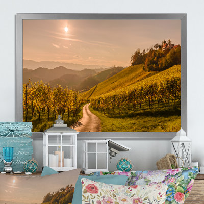 «Tuscana Wine Scenery in Summer», reproduction d'art sur toile