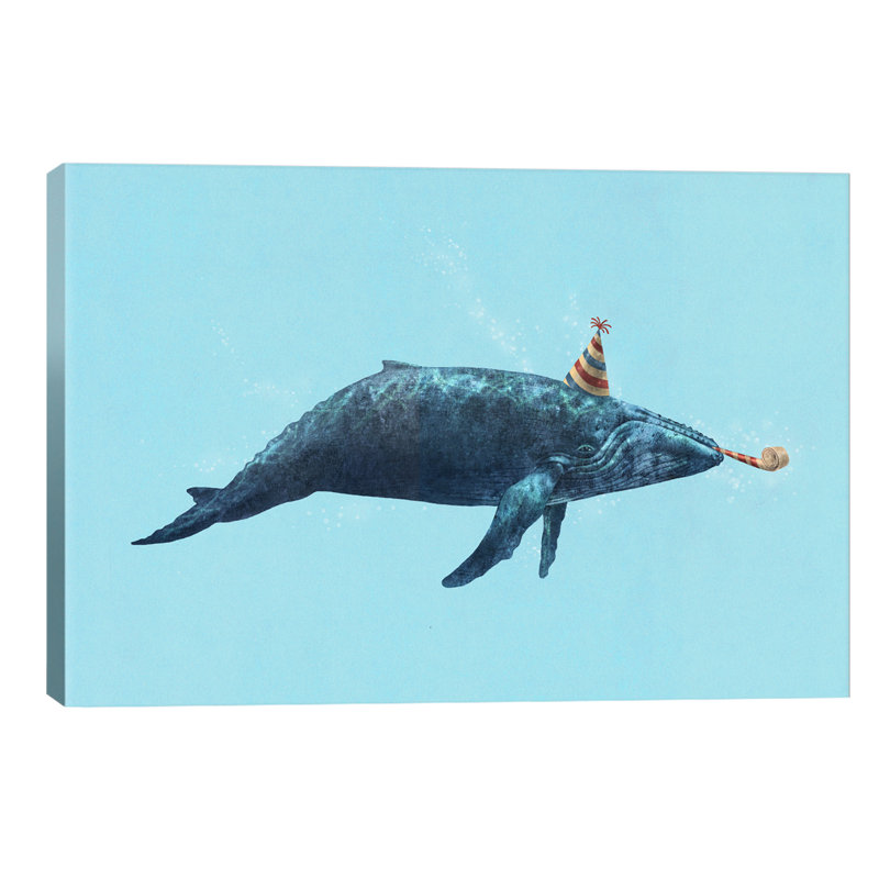 Party Whale Landscape by Terry Fan - Wrapped Canvas Print, 101.6 cm H x 66.04 cm W x 1.91 cm D
