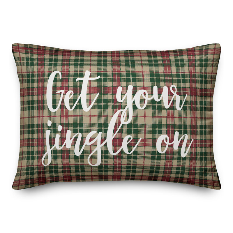  Coussin «Get Your Jingle on» en tartan