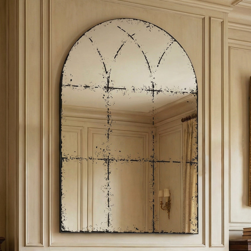 Miroir mural semi-circulaire polyvalent pour la maison Idéal pour les chambres à coucher, les salons, les salles à manger, les foyers, les foyers et plus encore