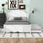Lit plateforme en bois avec tête de lit et lit gigogne simple-877312470