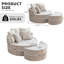 Fauteuil demi-tonneau rembourré avec repose-pieds-1393004081