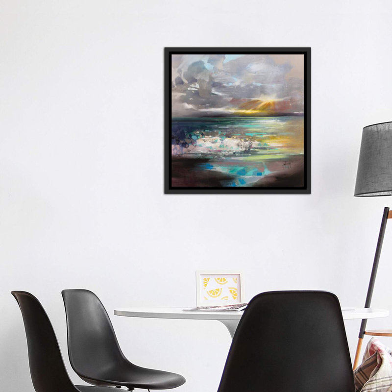 «Breaking» par Scott Naismith - reproduction d'art, Toile encadrée noir délavé, H 18 po x l 18 po x 1,5 po