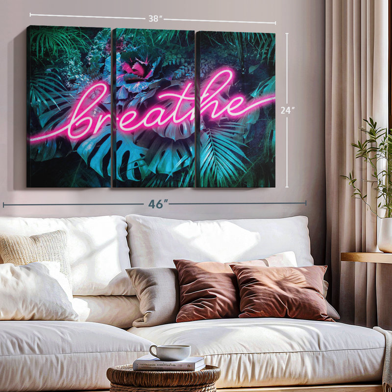 Impression sur toile Breathe, H 24 po x l 38 po x P 1,25 po