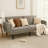 Arz Fold Out Futon Sofa Bed, Light Gray, Retro Channel Tufted Back-111577770