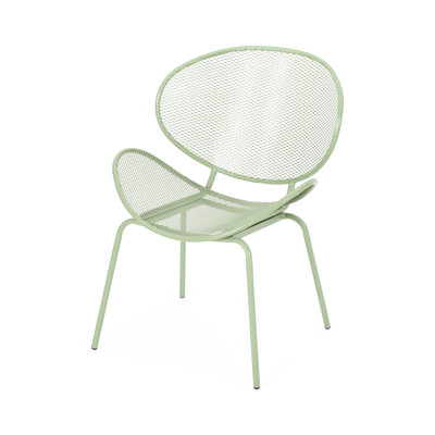 Chaise d'extérieur en fer - tout en courbes pour se détendre, profondeur de 25,5 po, largeur de 24,8 po, hauteur de 34 po, temps de relaxation de 11,22 lb, tout en courbes, poids de 26,14 po, 25,16 po et 33,3 po