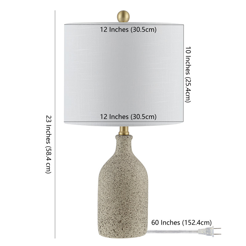 Lampe de table grise 23 po Beatrix