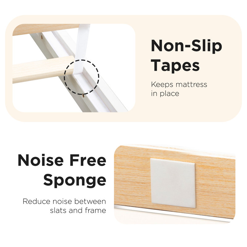 Kutzer Slat Bed, White