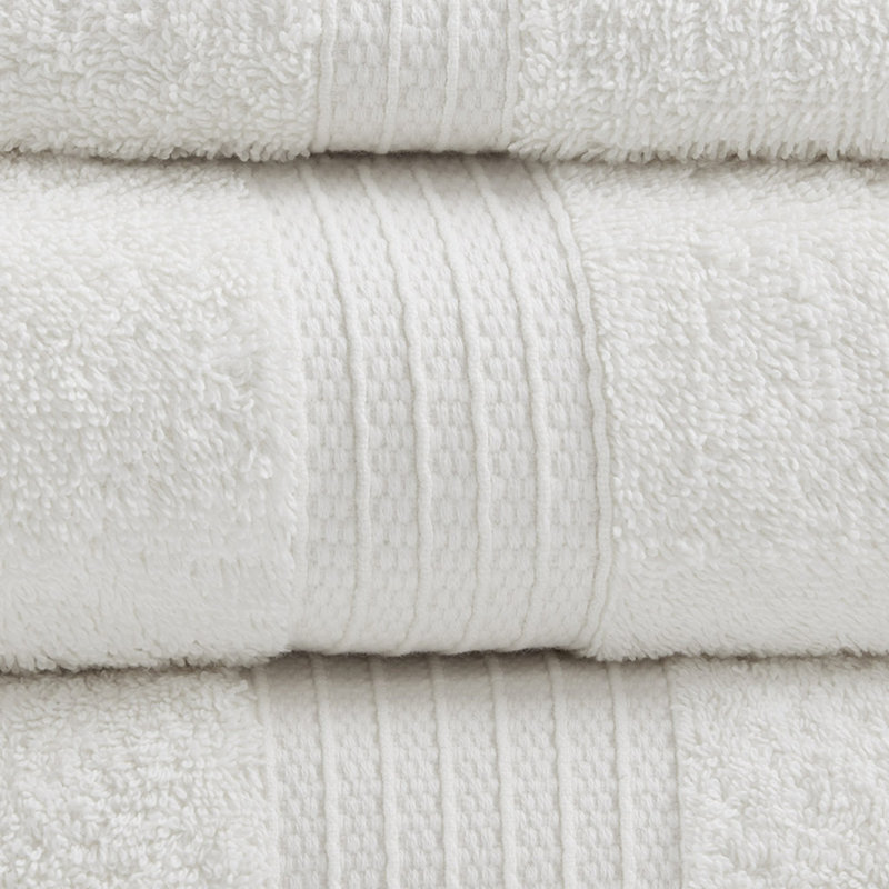 Ensemble de 6 serviettes en coton, Blanc