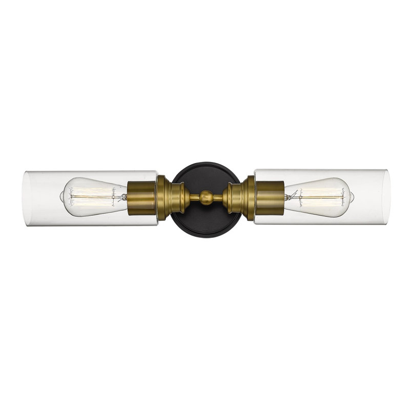 Éclairage pour meuble-lavabo 2 lumières Walraven, Noir mat / bronze héritage