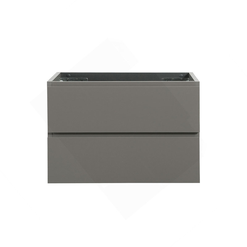 Armoire murale SANS lavabo, couleur grise, avec deux tiroirs, Gris