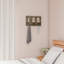 Collage de photos murales Delyth avec 3 crochets suspendus - Cadre photo mural avec aspect bois rustique, peut contenir 4 x 6 photos