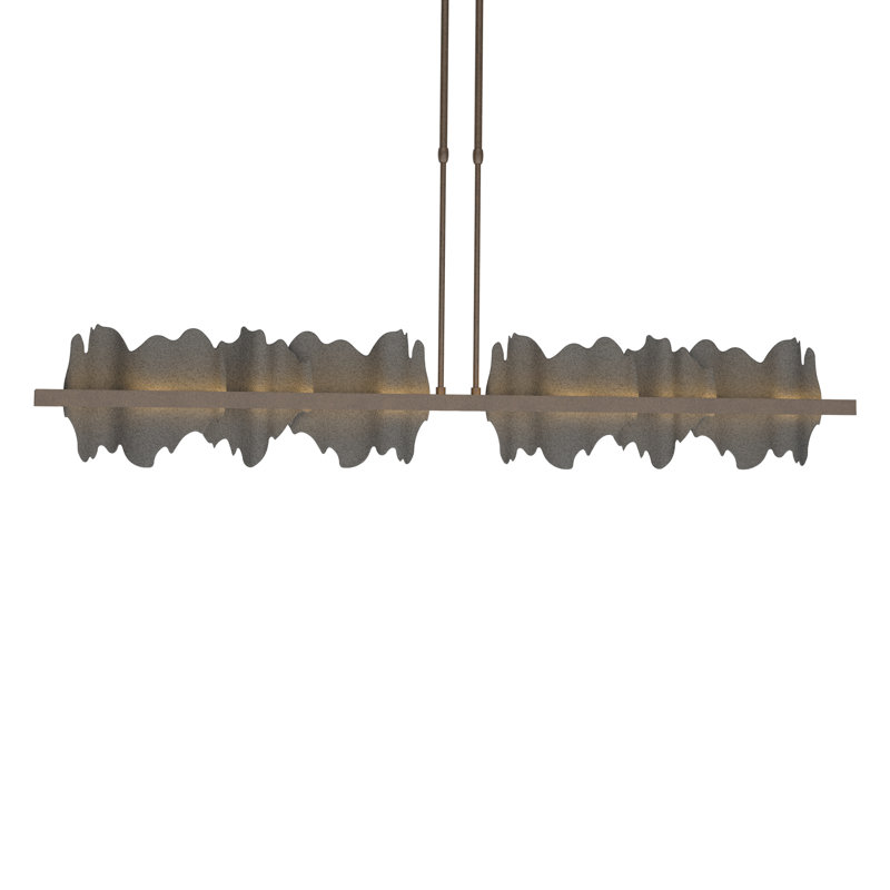 Hildene 1 - Light Unique Linear LED Pendant, Natural Iron, Bronze