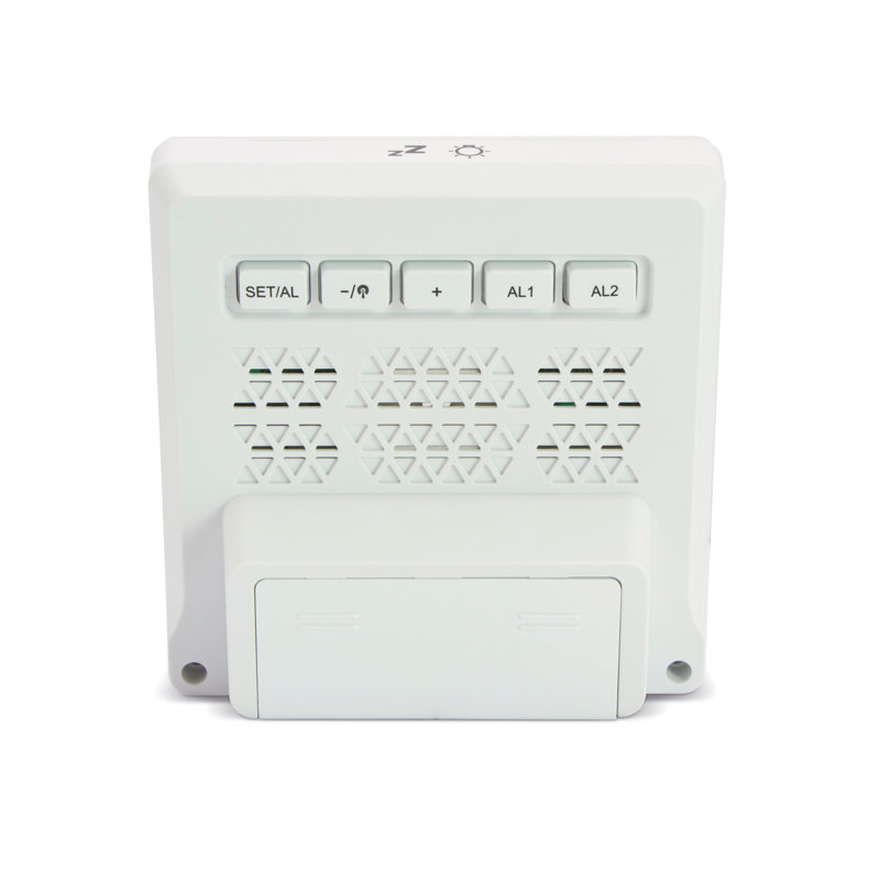 Varsity Radio Controlled Multifunction Display Alarm Clock, White