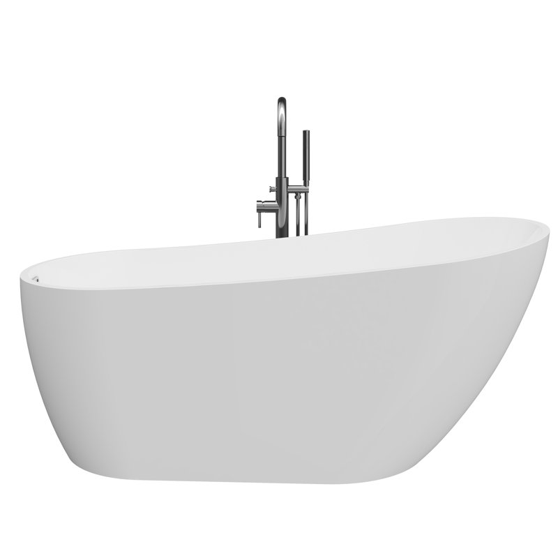 Stonover 67 " L x 31 " W Freestanding and Mounting / Installation Required Soaking Acrylic Bathtub