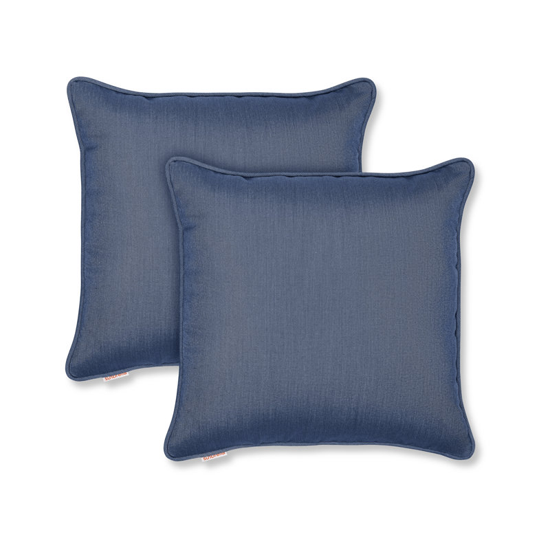 Housse de coussin Sunbrella, En jean, Carré 17 po, Housse de coussin seulement - sans coussin