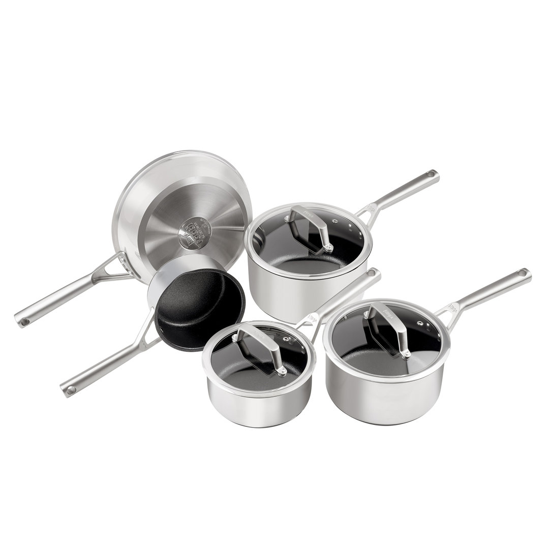Ninja ZEROSTICK Stainless Steel 5 Piece Pan Set - C65000UK