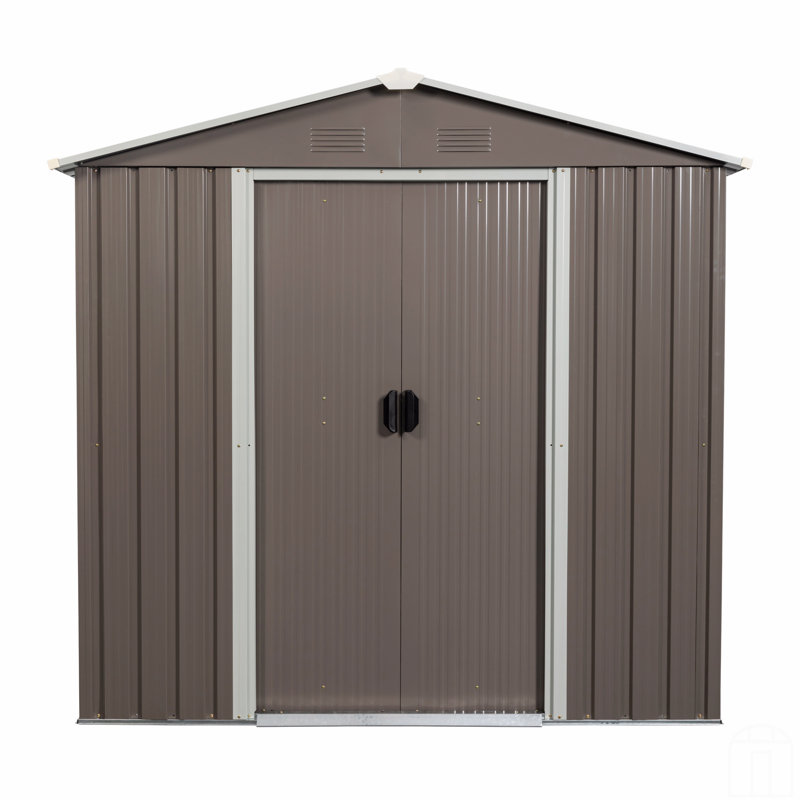 6Ft X 5Ft Outdoor Metal Storage Shed, Gray