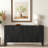 Farmhouse Sideboard With Hidden Handle And Distinctive Solid Ash Veneer-1768108640