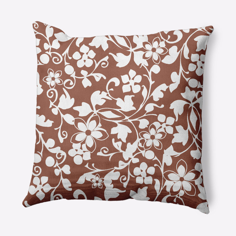 Coussin décoratif d'intérieur/d'extérieur, 20 po x 20 po, Rouille