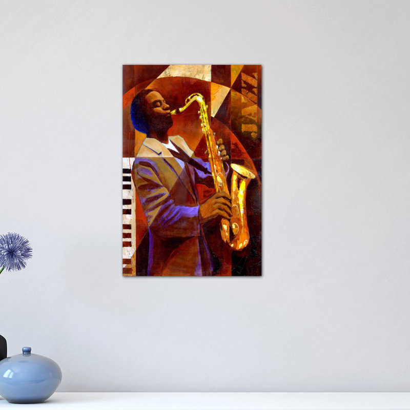 « jammin' » par keith mallett, reproduction d’art sur toile, H 40 po x l 26 po x P 0,75 po