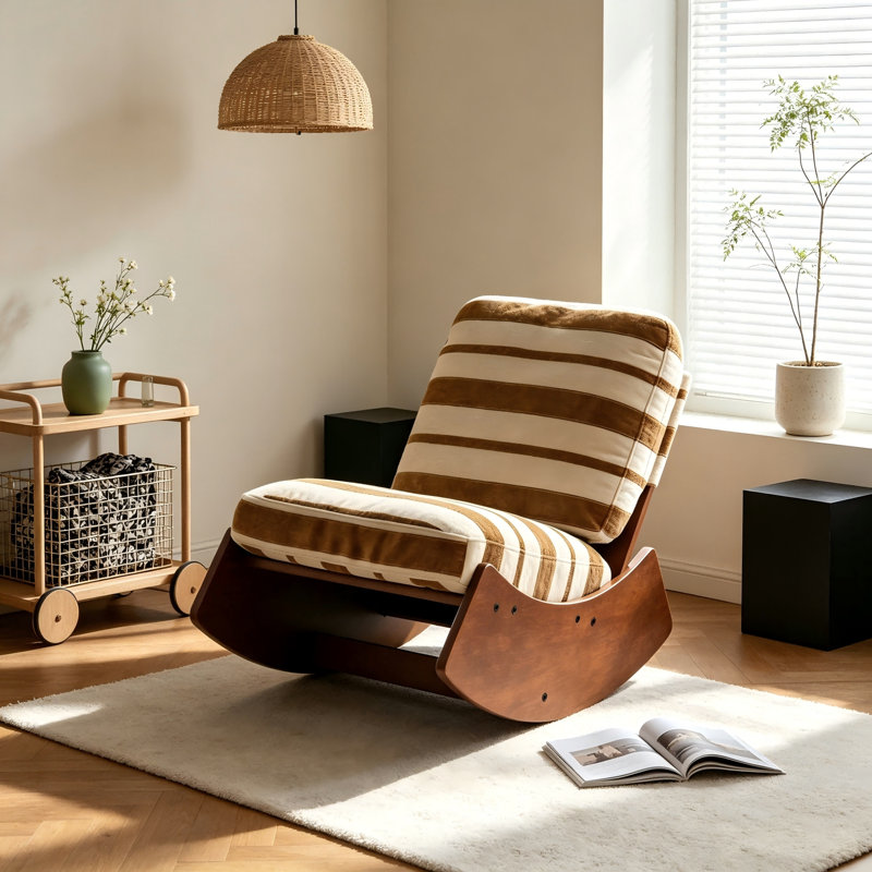 Chaise de lecture rembourrée de haute qualité, structure en bois massif, parfaite pour plusieurs environnements, Yellow
