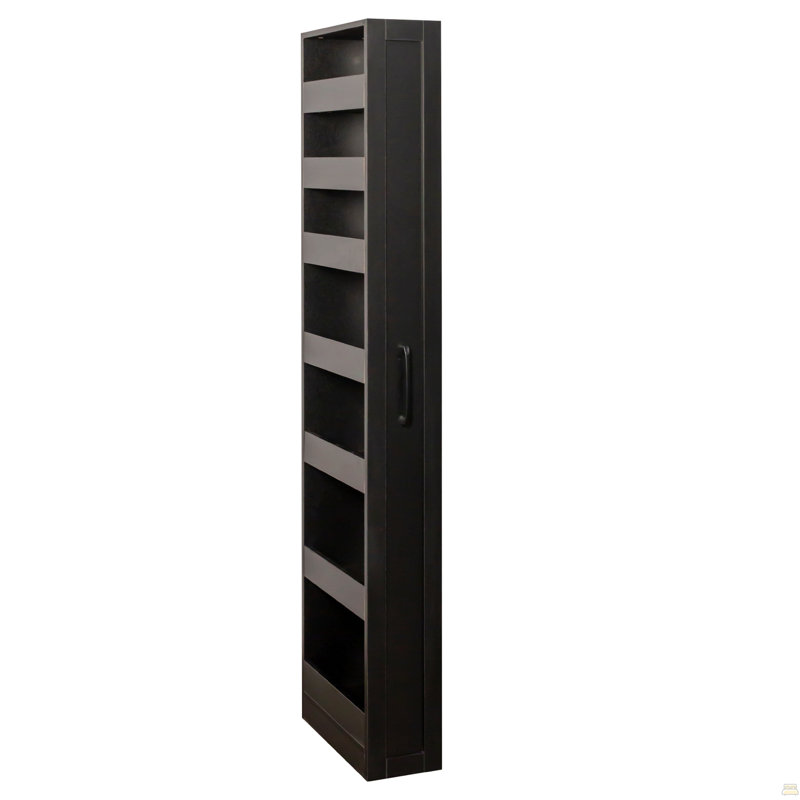 Étagère ouverte 7 côtés multi-fonctions, Noir, H 70,75 po x l 7,24 po x P 15,75 po