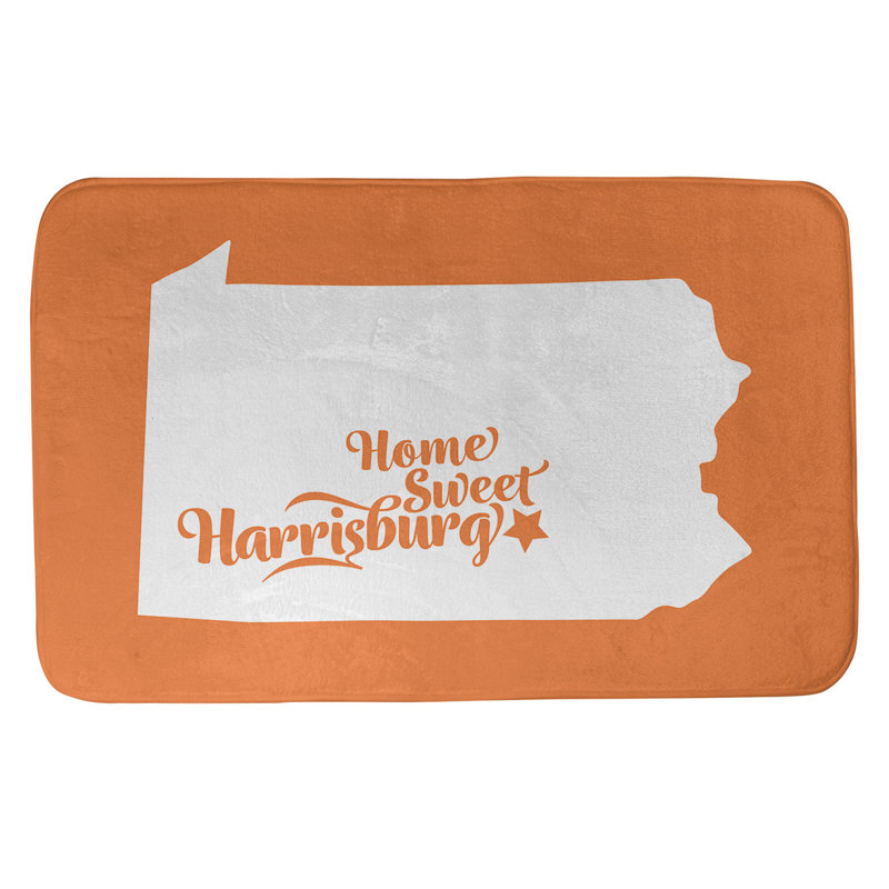 Tapis pour salle de bain harrisburg pennsylvanie, l 21 po x L 34 po, Orange