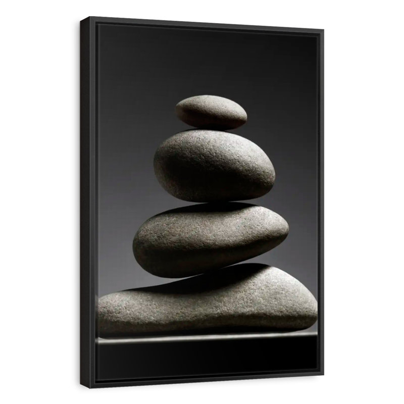 Velours zen, Cadre flottant noir, 29 po x 43 po