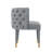 Maya Modern Tufted Velvet Upholstered Elm Wood Dining Side Chair in Gray-91028778