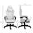 High Back PU Leather Gaming Chair, Racing Computer Chair With Swivel Wheels, Retractable Footrest, Headrest, Lumbar Support, And Armrest-704944148