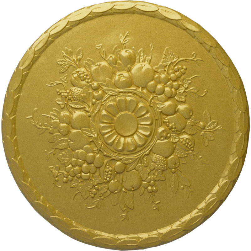 Médaillon de plafond Endurathane Anthony Harvest, DO 22 1/2 po x P 1 1/4 po (pour auvents jusqu'à 2 1/8 po), finition or riche peinte à la main