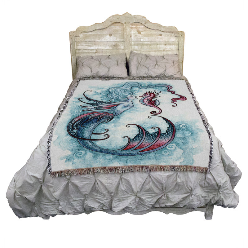 Jeté Pure Country Weavers Sea Horse Mermaid Crush par Amy Brown