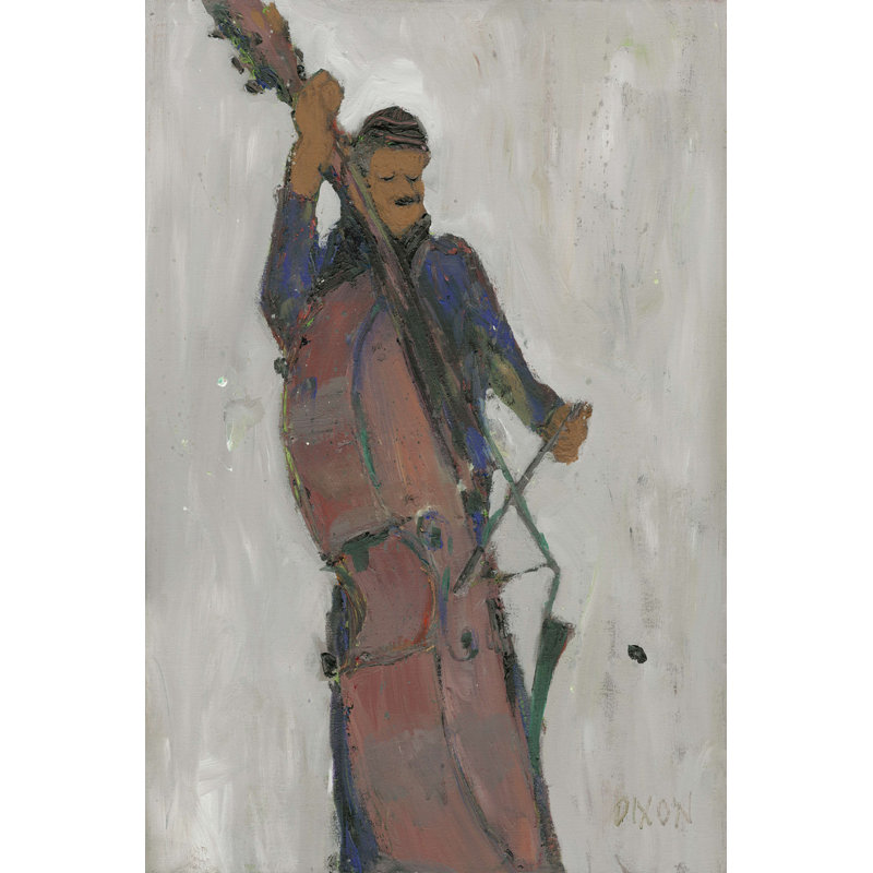 L’homme derrière la basse, H 12 po x l 8 po