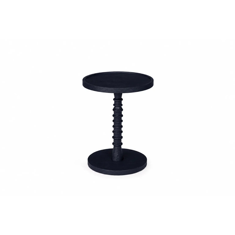 Madeline Threaded Drink Table Navy Blue, Navy Blue