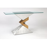 62.5'' W Glass Console Table
