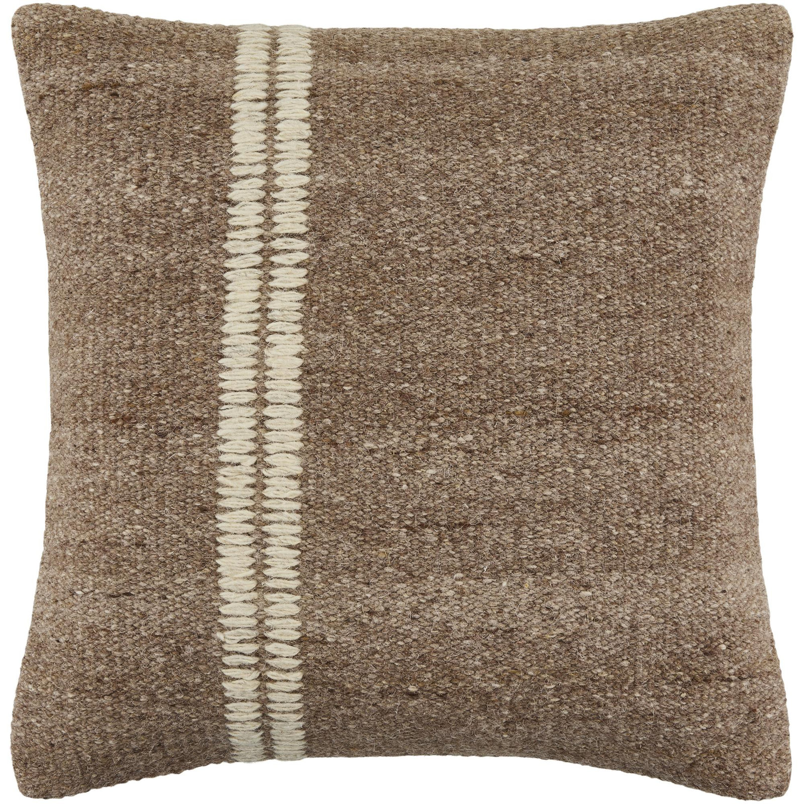Jundah Accent Pillow, Square 20", Pillow Cover Only - No Insert, Brown