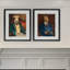 « canine portrait i », ensemble de 2 reproductions de peintures à l’acrylique encadrées