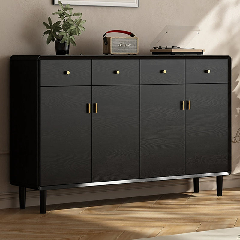 Black Solid wood Shoe Storage