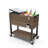 Permasteel - 80QT Wood Grain Rolling Patio Cooler with Divider - Brown-116226752-50654735
