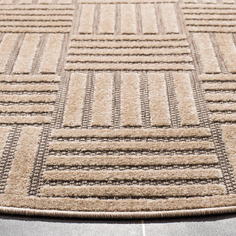 Tapis performance à carreaux Zaniyah, Rectangle 6 pi 7 po x 9 pi 6 po