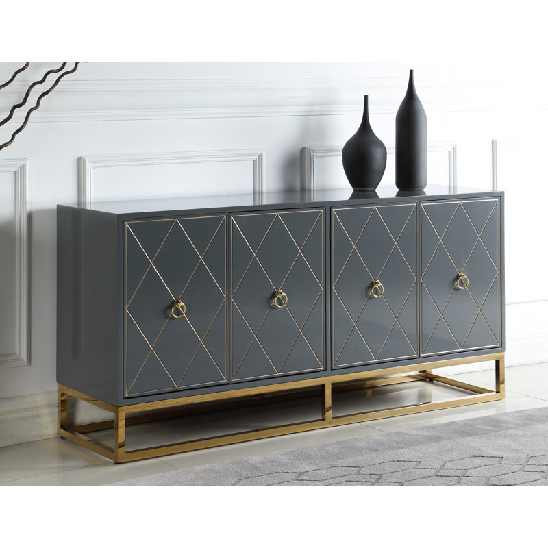 Buffet de 64 po de large Schaible, Noir